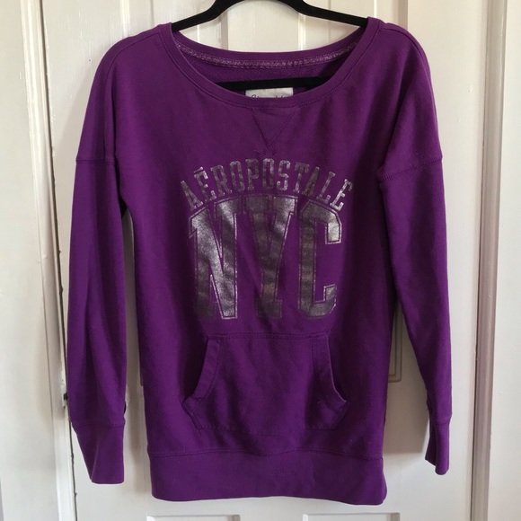 Aeropostale Purple And Silver Crewneck - Picture 2 of 4